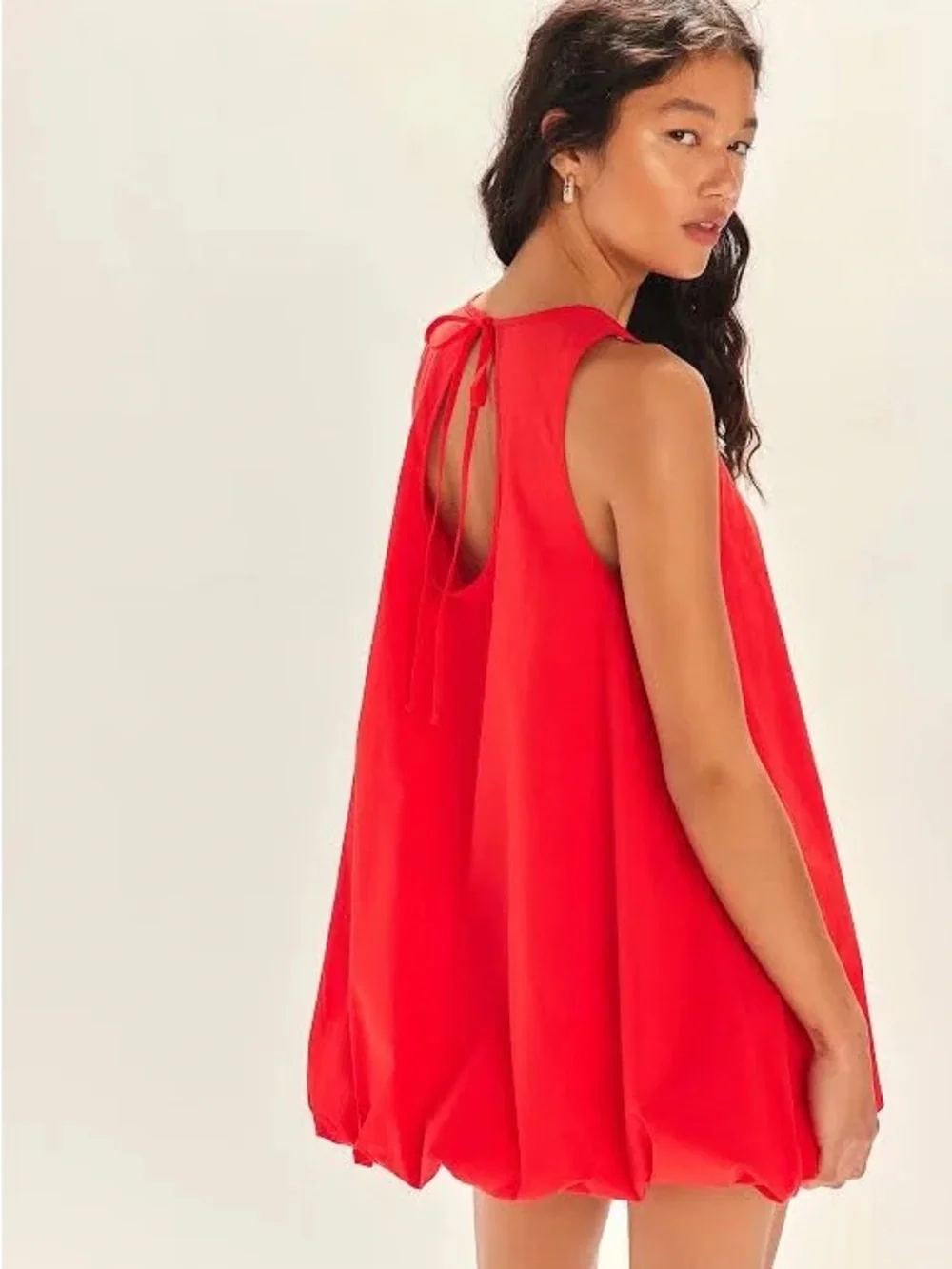 Free People Struttin’ Bubble Red Sleeveless A-Line Dress Size Medium